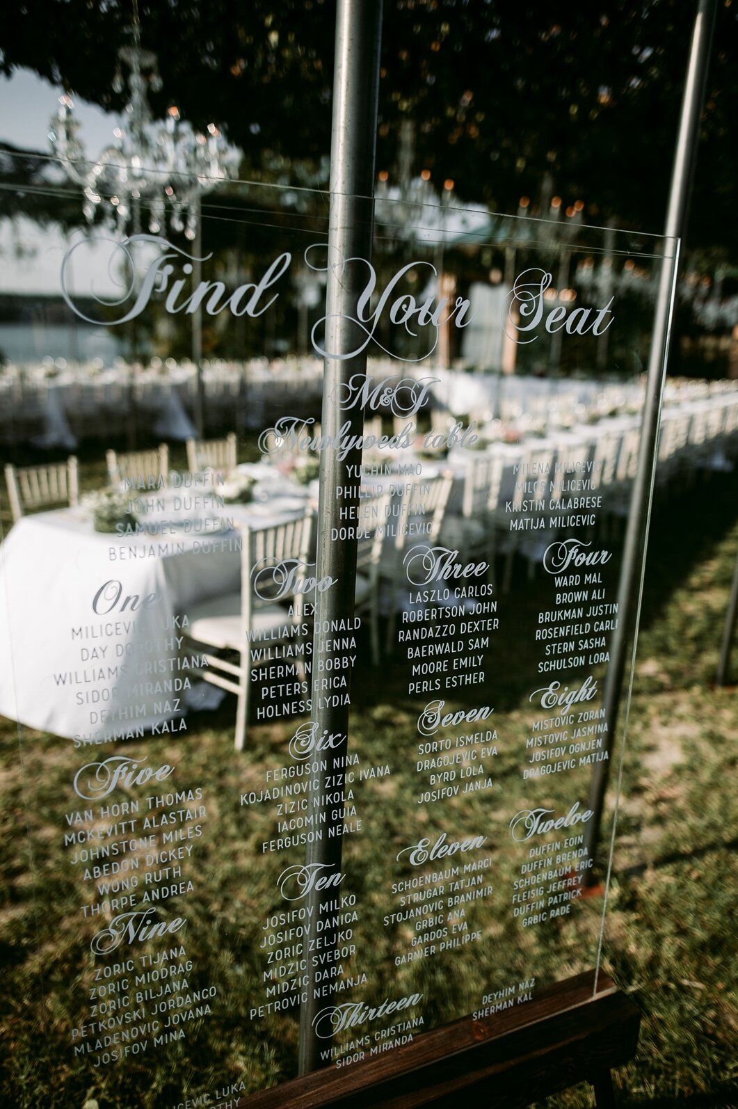 Find Your Seat — akrilni raspored sedenja