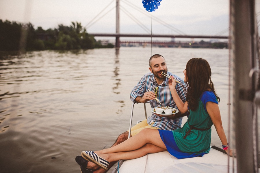 Dušica i Goran na palubi — opuštena poza